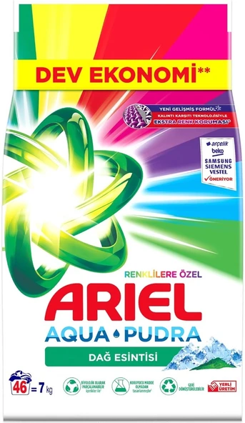 Persil Matik Toz Çamaşır Deterjanı 7KG Renkli (46 Yıkama) + 7KG Renklilere Özel / Dağ Esintisi - 2