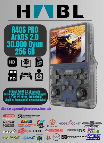 R40s Pro Oyun Konsolu El Atarisi Arkos 2.0 İşletim Sistemi 256 Gb Hafıza 30.000 Oyun 3.5 Inch Ips Ekran - 2