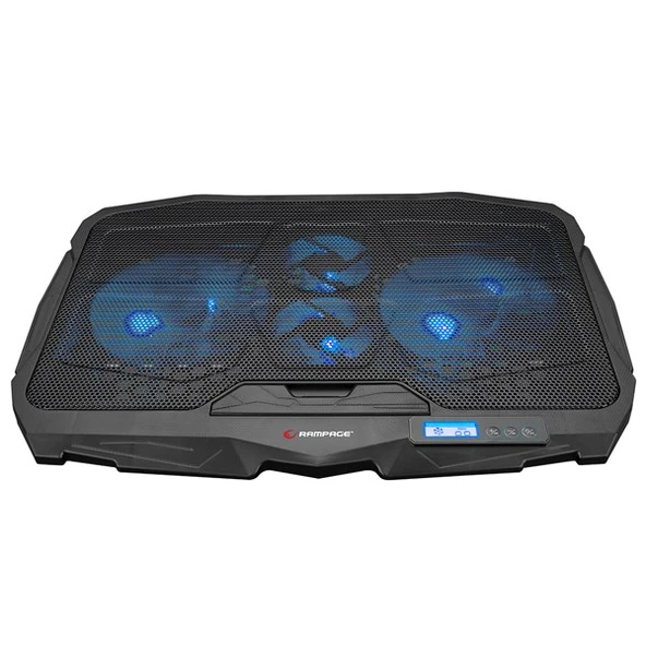ADDISON RAMPAGE 17" AD-RC4 Mavi Ledli 2*125mm+2*70mm Işıklı Fan Notebook Soğutucu Stand - 2