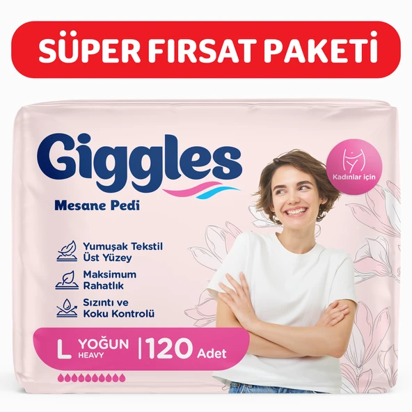 GİGGLES KADIN MESANE PEDİ YOĞUN 120 ADET