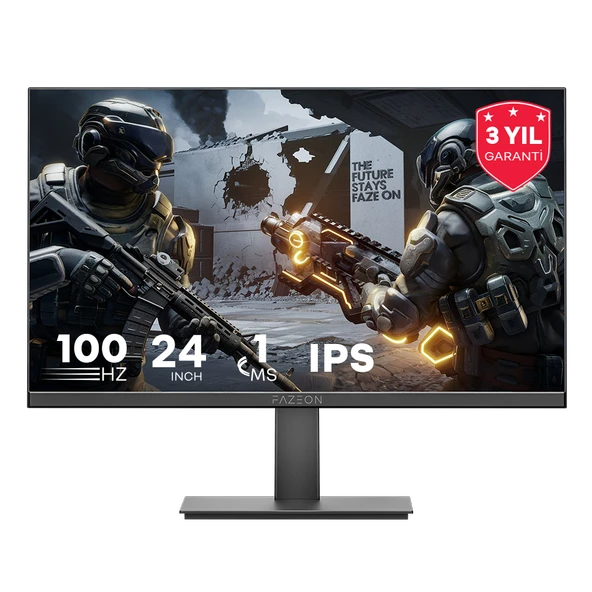 FAZEON X24F100 23.8" 100Hz 1ms HDMI VGA HDR Ready FreeSync G-Sync FHD IPS Gaming Monitör