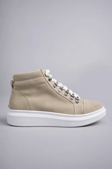 Stalvard Ottawa Bağcıklı Süet Erkek Günlük Spor Bot BT Krem - 5