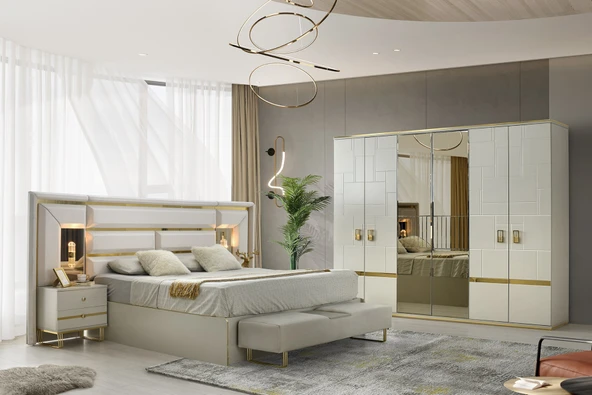 CEVAHİR MDF BAZALI YATAK ODASI TAKIMI ürün görseli 1