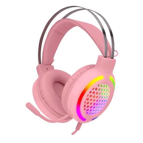 Snopy SN-GX82 PINKY Pembe 3,5mm Gaming Oyuncu Mikrofonlu Kulaklık - 1