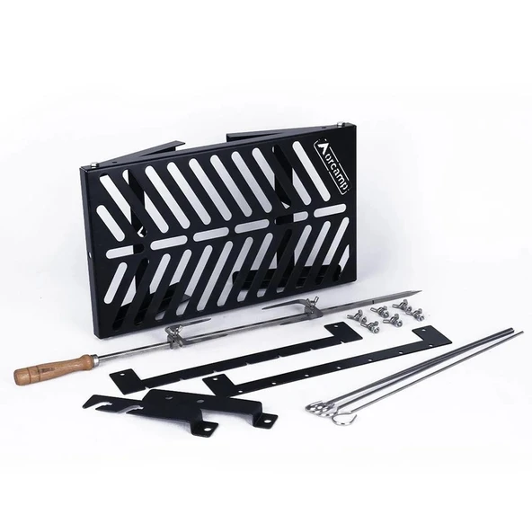 Orcamp Grilon Ateş Üstü Izgara Şiş Piliç Çevirme Aparatlı - 2