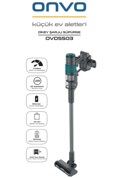 ONVO Ovdss03 Kablosuz Şarjlı Dikey Süpürge 500w