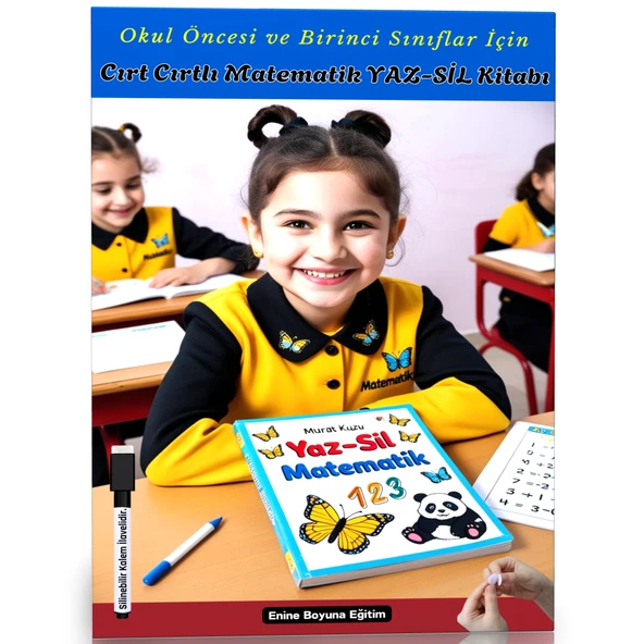 Okul Öncesi ve Birinci Sınıflar İçin Cırt Cırtlı Matematik YAZ-SİL Kitabı - 1