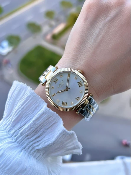 Jg.Polo Club Çelik Kasa & Kordon Kararma Ve Renk Atma Yapmaz Kadın Kol Saati+Bileklik JG01360.5 - Resim 2