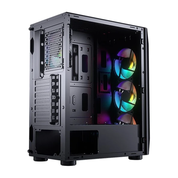 COUGAR 650W 80+ MX410 MESH-G CGR-5VM6B-MESH-G-RGB GAMING MID-TOWER PC KASASI - Resim 6