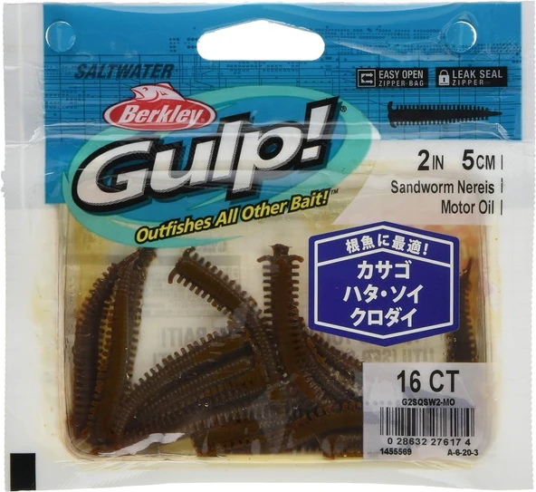 Berkley Gulp Camo 5cm Saltwater Sandworm 16 adet kokulu lrf silikon - 2