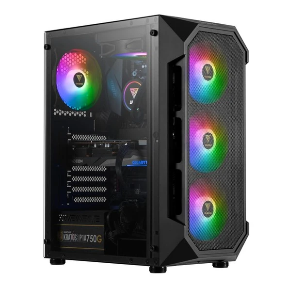 GAMDIAS 500W AURA GC1 GAMING MID-TOWER PC KASASI