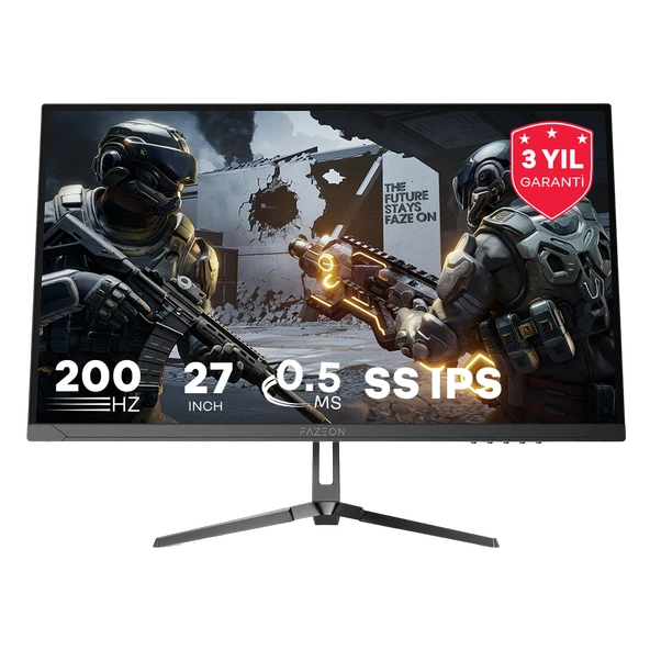 FAZEON X27F200 27" 200Hz 0.5ms HDMI DP HDR FreeSync G-Sync FHD SS IPS Gaming Monitör