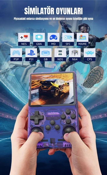 R40s Pro Oyun Konsolu El Atarisi Arkos 2.0 İşletim Sistemi 256 Gb Hafıza 30.000 Oyun 3.5 Inch Ips Ekran - 10