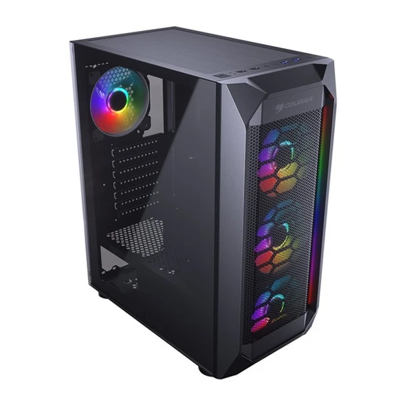 COUGAR 650W 80+ MX410 MESH-G CGR-5VM6B-MESH-G-RGB GAMING MID-TOWER PC KASASI - Resim 3