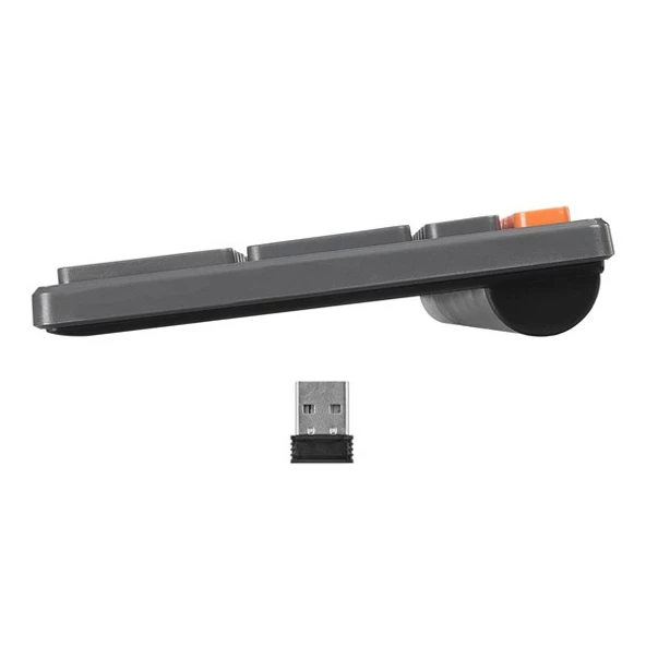 Everest KB-2610 Siyah/Gri 2.4G+BT1+BT2 üçü bir arada 3 in 1 Q Kablosuz klavye - Resim 5