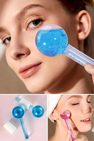 Derin Stok® Buz Küre Yüz ve Göz Soğuk Masaj ve Terapi Topu Leke Önleyici Cilt Bakımı Göz Altı Terapi Topları - 8
