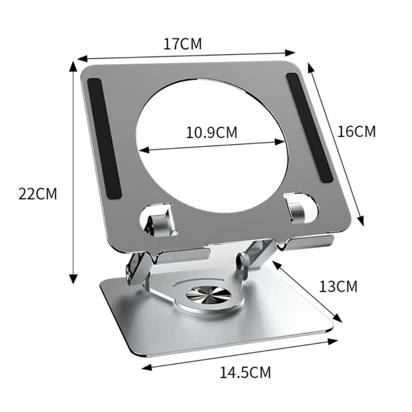 Derin Stok® 360 Derece Dönebilen Yükseltilmiş Masaüstü Ayarlanabilir  Metal Tablet Standı - 5