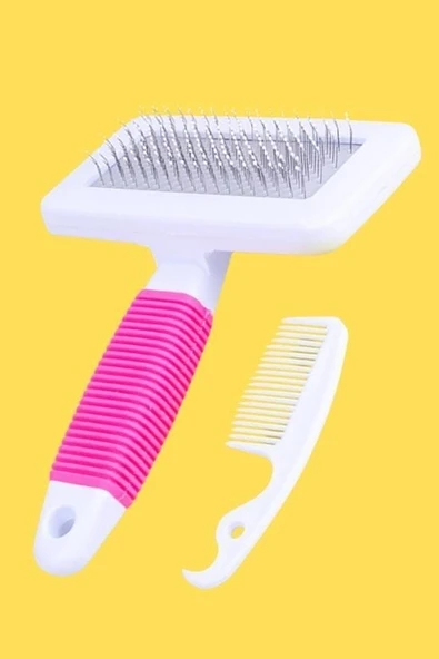 Derin Stok® Kedi Köpek Telli Küçük Boy Tüy Bakım Seti Evcil Hayvan Tarama Fırçası - 10