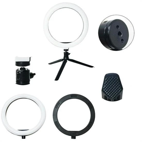Derin Stok® 10inç 26cm Youtube Instagram Tiktok Selfie  Stüdyo Video Fotoğraf Ring Light  Tripod Led Hal