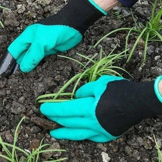 Derin Stok® Toprak Kazma Ekme Çapalama İçin Korumalı Bahçe Bahçivan Eldiveni