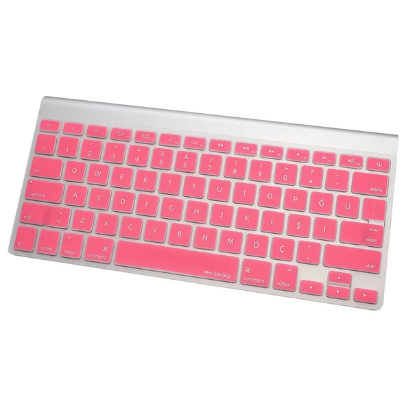 Apple Magic Keyboard-1 Klavye Koruyucu Silikon Kılıf Türkçe Q Baskılı (US to TR) A1314 A1242 ile Uyumlu - 8