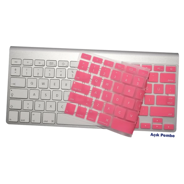 Apple Magic Keyboard-1 Klavye Koruyucu Silikon Kılıf Türkçe Q Baskılı (US to TR) A1314 A1242 ile Uyumlu - 4