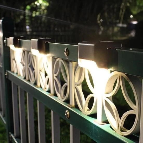 Derin Stok® Solar Güneş Enerjili Şarj Edilen Köşebent Merdiven Veranda Bahçe Yolu Led Lamba Işık 4 Adet - 4