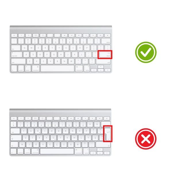 Apple Magic Keyboard-1 Klavye Koruyucu Silikon Kılıf Türkçe Q Baskılı (US to TR) A1314 A1242 ile Uyumlu - 2