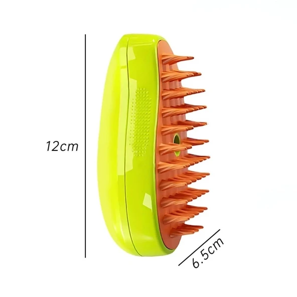 Derin Stok® Buharlı Yumuşak Silikon Uçlu Kedi & Köpek Tüy Tarama Tarağı Yıkama Fırçası - 4