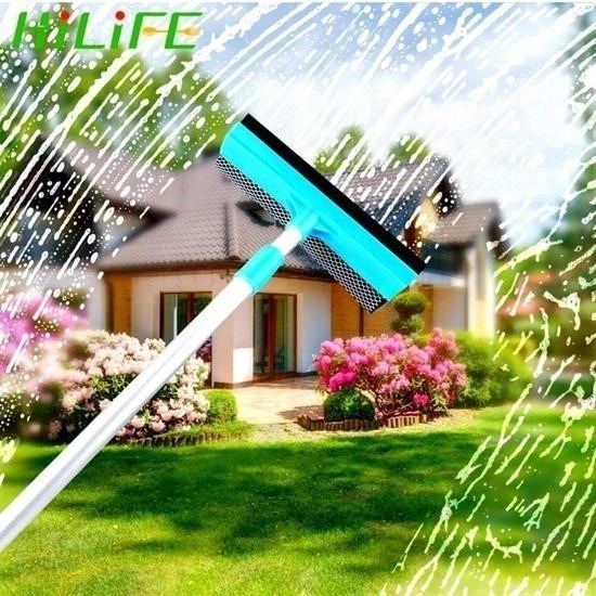 Derin Stok® Pratik Teleskopik Sapli Süngerli Çekçekli Kolay  Cam Silme Aleti