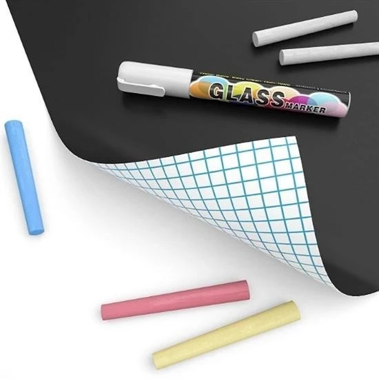 Derin Stok® Sticker Rulo Yapışkanlı Çocuk Yazı Yazma Tahtası Yazı Yazma Sticker - 7