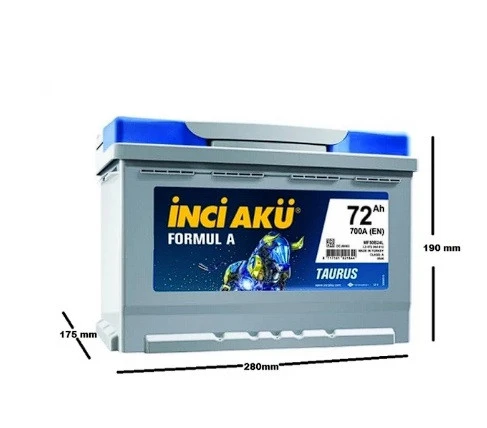 İnci Formul A Taurus 12 V 72 Ah 700 Cca En Akü - 2