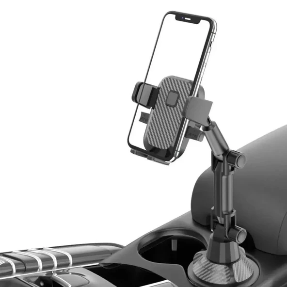 Derin Stok® Teleskopik Araç Bardak Yerine Giren Telefon Tutucu