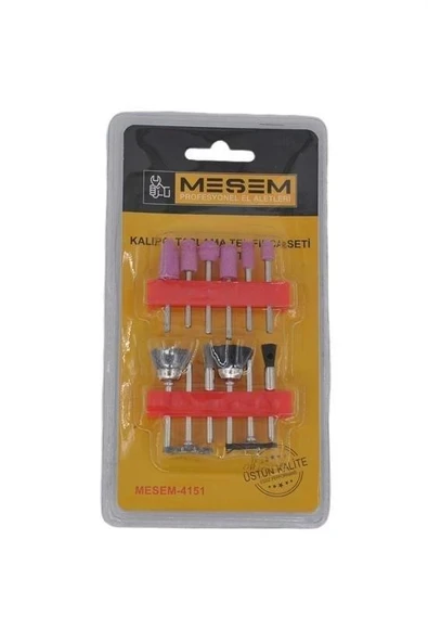 Derin Stok® 12li Kalıpçı Taşlama Uçları Seti Tel Fırça Gravür Uçları Seti - 9