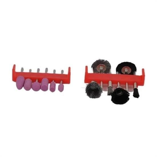 Derin Stok® 12li Kalıpçı Taşlama Uçları Seti Tel Fırça Gravür Uçları Seti - 7