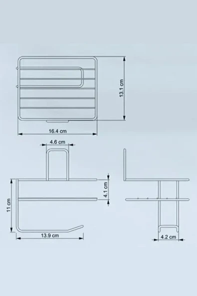 Derin Stok® Kendiliğinden Yapışkanlı Tuvalet Kağıdı Tutacağı ve Yedek Raf - Siyah Modern Metal Tasarım - 9