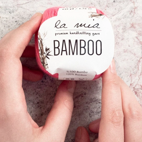 La Mia Bamboo Turuncu El Örgü İpi - L150 - 33855 - 3