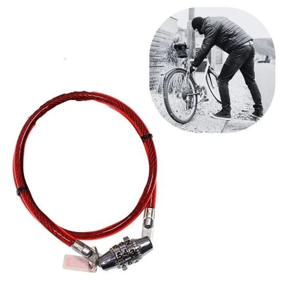 Derin Stok® Şifreli Pratik ve Sağlam Bisiklet Kilidi