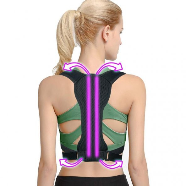 New Design Kamburluk Önleyici Balenli Spor Dik Duruş Korsesi Bel Omuz Sırt Kemeri Aparatı - Resim 4