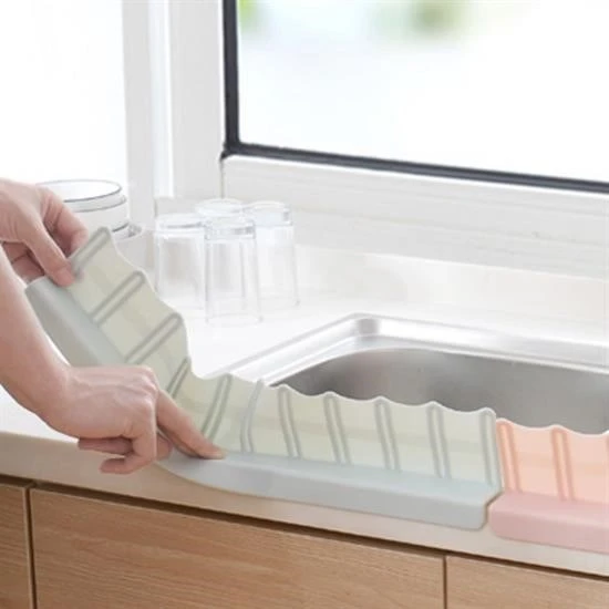 Derin Stok® Vantuzlu Kauçuk Sıvı Su Sızdırmaz  Mutfak Banyo Duş Bariyeri Lavabo Kenar Tutucu Set - 4