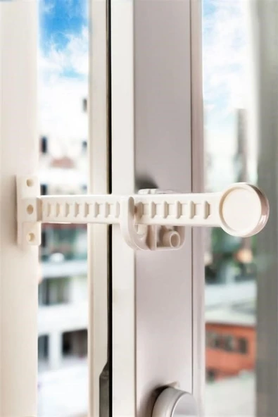 Derin Stok® Bebek Çocuk Evcil Hayvan Güvenlik Ayarlanabilir Koruyucu Pencere Havalandırma Kilidi - 5