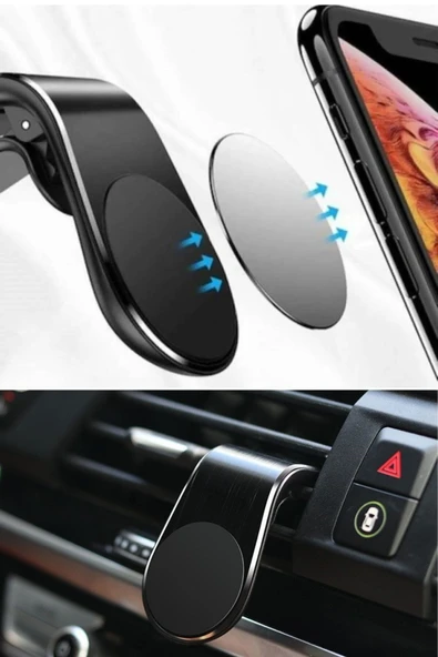 Derin Stok ® Havalanndırma Izgarasına Takılabilen Mandallı Mıknatıslı Oto Araç Içi Manyetik Telefon Tutucu - 9