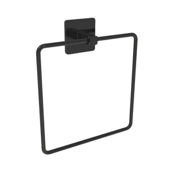 Derin Stok® Kendiliğinden Yapışkanlı Siyah Paslanmaz Metal Kare Havluluk - 5