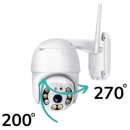 Derin Stok® 20 MP HD Lens İç Dış Mekan Suya Danıklı IP Wifi Network Güvenlik Kamerası Wifi Kamera - 9