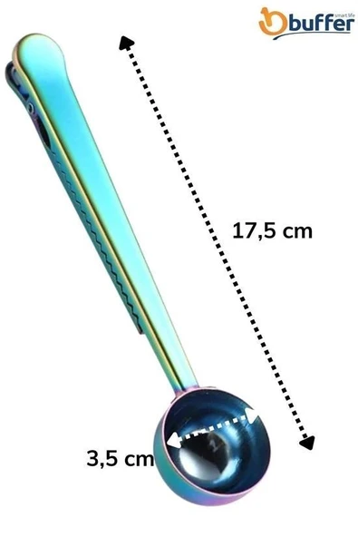 Derin Stok® Mandallı Kahve Ölçü Kaşığı Renkli Çok Fonksiyonlu Paslanmaz Çelik Kaşık - 9
