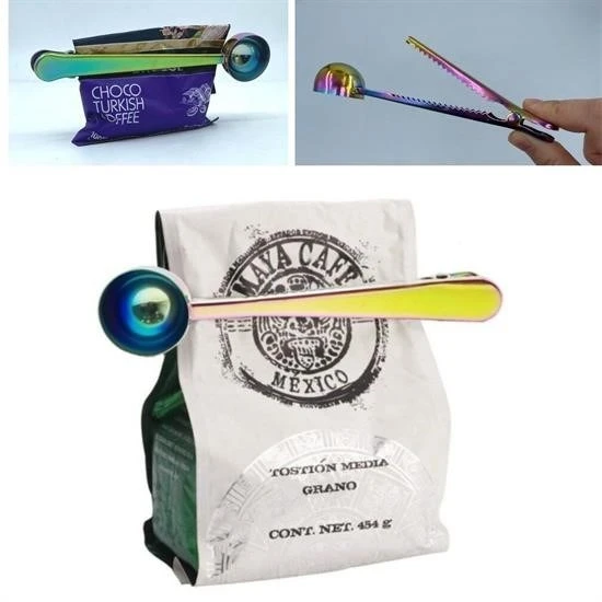 Derin Stok® Mandallı Kahve Ölçü Kaşığı Renkli Çok Fonksiyonlu Paslanmaz Çelik Kaşık - 4