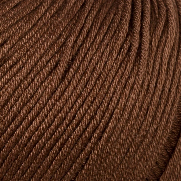 La Mia Mercerized Cotton Koyu Kahverengi El Örgü İpi - 228 - 33579 - 2