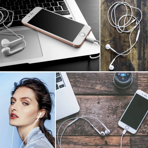 Derin Stok® İphone Ucu Çıkışlı Pop Up Kulakiçi Yumuşak Kontrol Tuşlu Kulaklık - 2