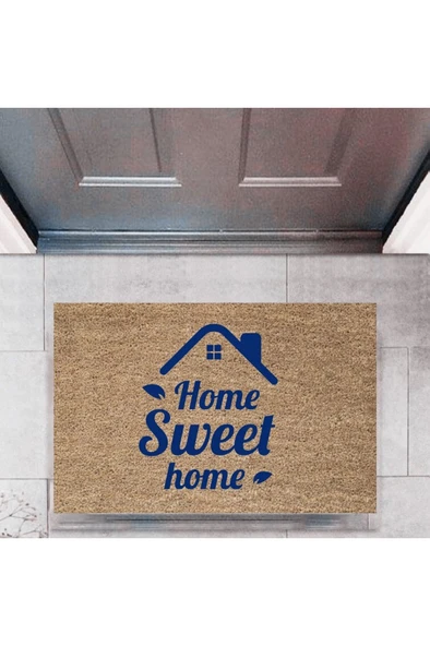Kapı Önü Paspası Dekoratif Dijital Baskı Home Sweet Home P-2321