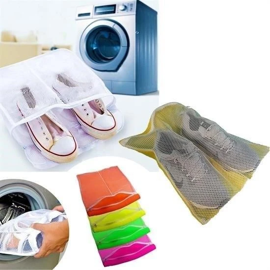 Derin Stok® Çamaşır Makinesi İçinde Ayakkabı Terlik Yıkama Filesi  Fermuarlı - 6